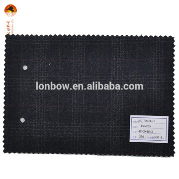 Heavy tartan plaid 75% wool 25% polyester fabric for men's jacket